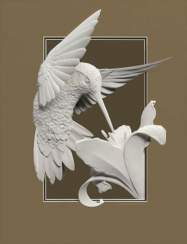 Хартиени скулптури - колибри