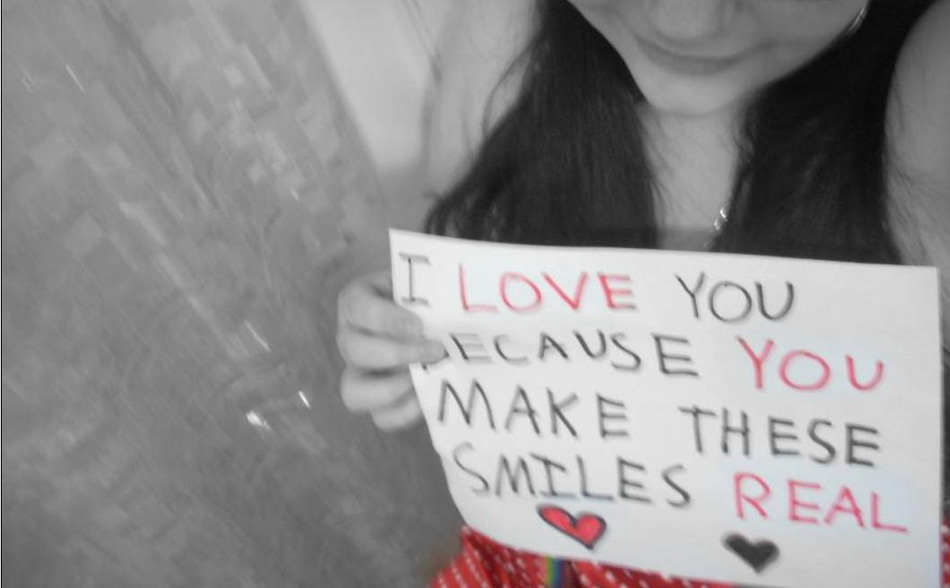 Те сакам поради твојата насмевка